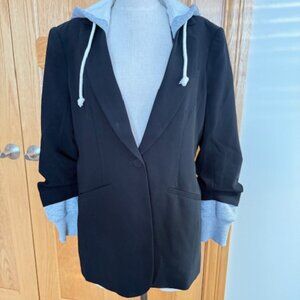 Cinq A Sept Hooded Khloe Jacket in Grey/Black size US 6 NWOT